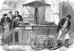 Weighing Device Prints: Entrance to the bullion vaults of the Bank of England, London, 1872