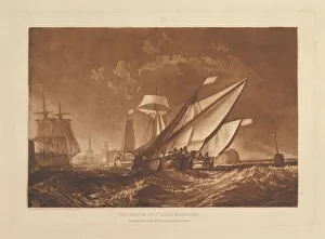 Calais Prints: Entrance of Calais Harbour (Liber Studiorum, part XI, plate 55), January 1, 1816