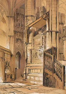 James Sangster And Prints: Entrance to the Chapel of Edward the Confessor, c1840, (1864)
