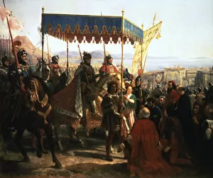 Bending Gallery: Entrance of Charles VIII into Naples, 12th May 1495 (19th century)