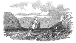 Islands Prints: Entrance to Christiansund - Russians running for refuge, 1854. Creator: Unknown