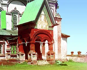Entrance into the Church of Saint John Chrysostom (from the southwest), Yaroslavl, 1911. Creator: Sergey Mikhaylovich Prokudin-Gorsky