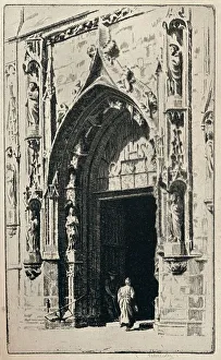 Schneider Prints: Entrance of the Church of St Nicholas-des-Champs, 1915. Artist: Otto J Schneider