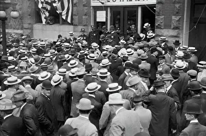 Roosevelt Teddy Prints: Entrance to Convention Hall, 1912. Creator: Bain News Service