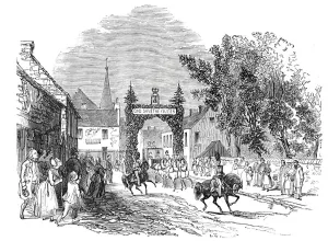 Festal Arch Gallery: Entrance to Coupar Angus, 1844. Creator: Unknown
