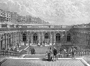 Visitors Prints: Entrance Court of the Brighton Aquarium, 1872. Creator: Unknown