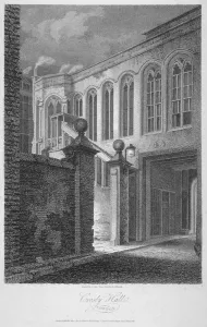 Storer Prints: The entrance to Crosby Hall at no 36 Bishopsgate, City of London, 1804