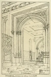 Entrance to the different courts of law, Guildhall, London, June 1815 (1886)