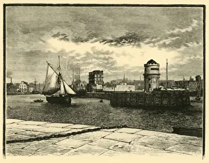 Harbour Wall Prints: Entrance to Douglas Harbour, 1898. Creator: Unknown