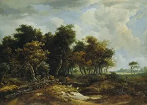 Shaded Prints: Entrance to a Forest, c1663-1665. Creator: Meindert Hobbema