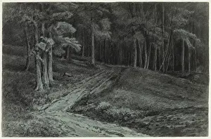 Corner Prints: Entrance to the Forest near Kelheim, 1871. Creator: Carel Nicolaas Storm