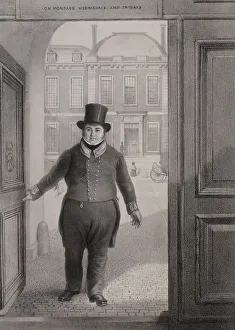 Entrance Gate, British Museum, Holborn, London, c1850. Artist: Alexander O Driscoll