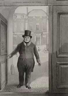 Elijah Gallery: Entrance Gate, British Museum, Holborn, London, c1850. Artist: Alexander O Driscoll