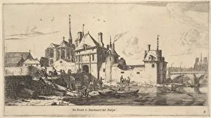 Nooms Prints: The Entrance Gate of St. Bernard in Paris, 17th century. Creator: Reinier Zeeman
