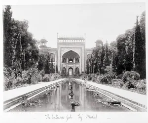 Bourne Samuel Prints: The Entrance Gate-Taj Mahal, Late 1860s. Creator: Samuel Bourne