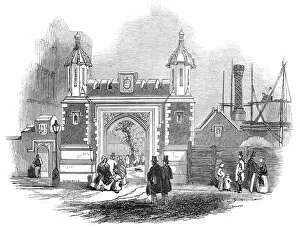Entrance gateway, Lincoln's Inn Fields, 1845. Creator: Unknown