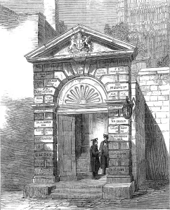 Private School Prints: Entrance gateway of Westminster School, 1860. Creator: Unknown