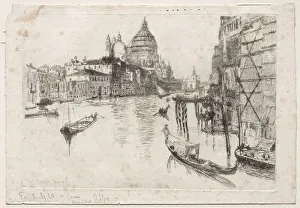 Otto H Bacher American Prints: Entrance to Grand Canal, 1880. Creator: Otto H. Bacher (American, 1856-1909)