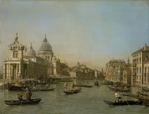 Santa Salute Prints: Entrance to the Grand Canal near the Punta della Dogana and Santa Maria della Salute