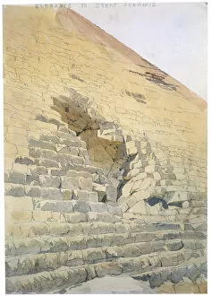 Images Dated 9th February 2007: Entrance to the Great Pyramid, Egypt, 19th century. Artist: Richard Phene Spiers