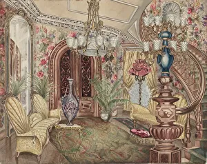 Harnly Perkins Prints: Entrance Hall, 1935 / 1942. Creator: Perkins Harnly