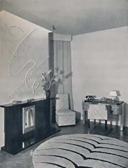 Entrance Hall Prints: Entrance hall designed by Duncan Miller, London, England, 1936