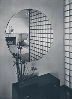 Houseplant Prints: Entrance hall in the house of Dr. and Mrs. James B. Graeser in Oakland, California