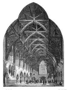 Jackson M Prints: The entrance hall of the new Assize Courts at Manchester, 1864. Creator: Mason Jackson