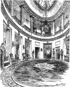 Pall Mall Prints: Entrance hall of the RAC clubhouse, Pall Mall, London, 1946. Artist: Hanslip Fletcher