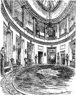 Pall Mall Gallery: Entrance hall of the RAC clubhouse, Pall Mall, London, 1946. Artist: Hanslip Fletcher