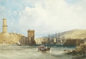Callow William Prints: The Entrance to the Harbor of Marseilles, c. 1838. Creator: William Callow