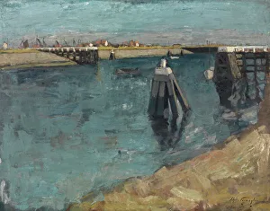 The Entrance of the Harbour at Zeebruges, c1920s. Creator: Alphonse Vermeylen