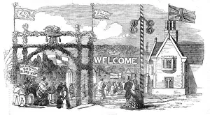 Festal Arch Prints: Entrance to Hawkstone Park, 1854. Creator: Unknown