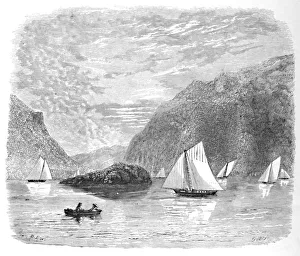 Bartlett Collection: Entrance to the Highlands near Newburgh, 1883. Artist: G. Wyand