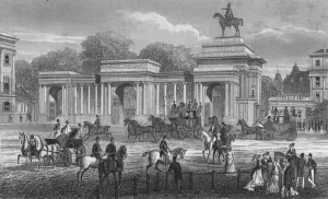 Burton Prints: Entrance to Hyde Park, London, c1850 (1878)