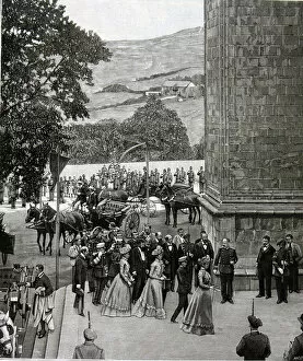 Alfonso Xiii Collection: Entrance of the King with his mother in the Basilica of Begona in Bilbao, 1900
