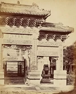 Beato Felix Gallery: Part of the Entrance to the Lama Temple Near Pekin, October 1860, 1860