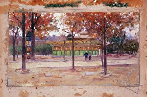 Canvasmaterial Prints: Entrance to the metro, Place de l'Etoile