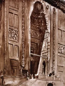 Entrance to the Mosque of Sultan Hassan, 1928. Artist: Louis Cabanes Entrance to the Mosque of Sultan Hassan, 1928. Artist: Louis Cabanes