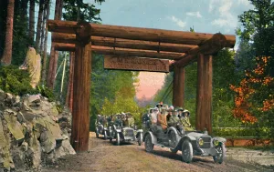 Charabanc Prints: Entrance to Mount Rainier National Park, c1916. Artist: Asahel Curtis