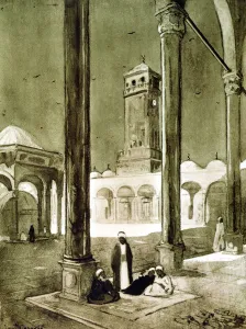 Mahomet Ali Prints: Entrance to the Muhammad Ali Mosque, Cairo, Egypt, 1928. Artist: Louis Cabanes