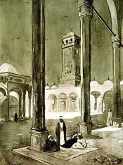 Muhammad Ali Gallery: Entrance to the Muhammad Ali Mosque, Cairo, Egypt, 1928. Artist: Louis Cabanes