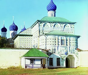 Russian Orthodox Prints: Entrance into the Nikolskaia Church in the Makaryev Monastery