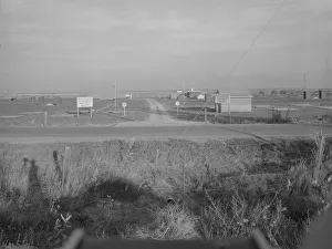 Migration Collection: Entrance to Nyssa Farm family labor camp, FSA mobile unit...1, Near Nyssa, Oregon, 1939