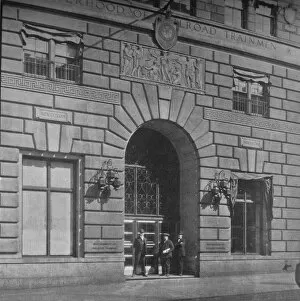 Entrance to the offices of the Brotherhood of Railroad Trainmen, Cleveland, Ohio, 1923