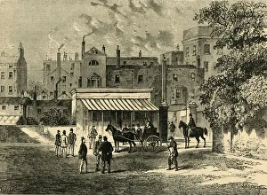 Negotiating Gallery: Entrance to Old Tattersall s. c1876. Creator: Unknown