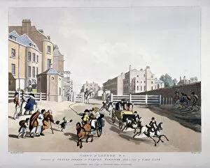 Oxford Street Gallery: Entrance to Oxford Street at the Tyburn Turnpike, London, 1798. Artist: Heinrich Schutz