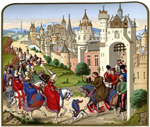 Entrance of the Queen Isabeau of Bavaria into Paris, c1500, (1870). Artist: Franz Kellerhoven
