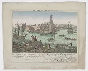 Joseph Vernet Prints: Entrance to the seaport of Marseille, 1755-1779. Creator: Balthasar Friedrich Leizelt
