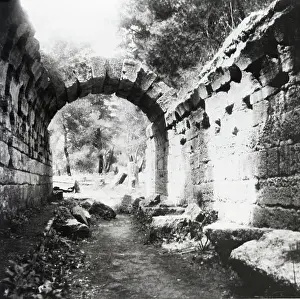 Masonry Prints: Entrance to the Stadium at Olympia, Greece, c1955. Creator: Arthur Charles Kirby Ware